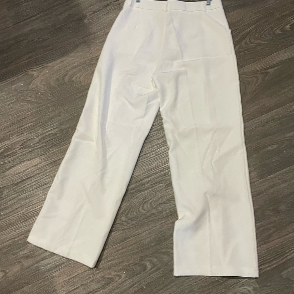 Classic White tailored high waisted Pants